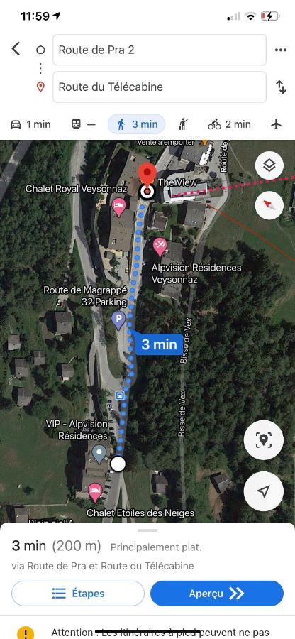 Studios Bellevue 1 Et 2, Ski Lift 150M 维松纳 外观 照片